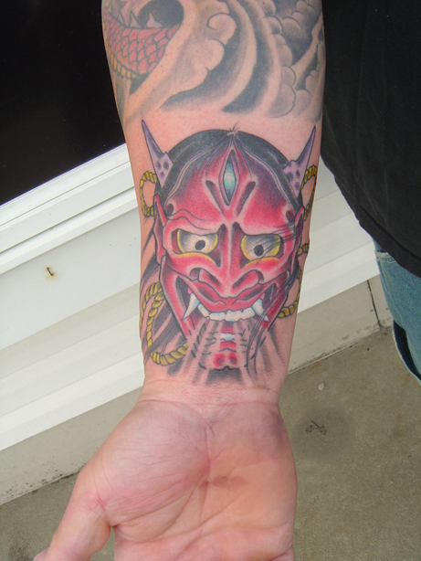 Looking for unique  Tattoos? Oni Mask Anthony Riccardo